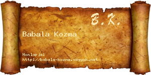 Babala Kozma névjegykártya